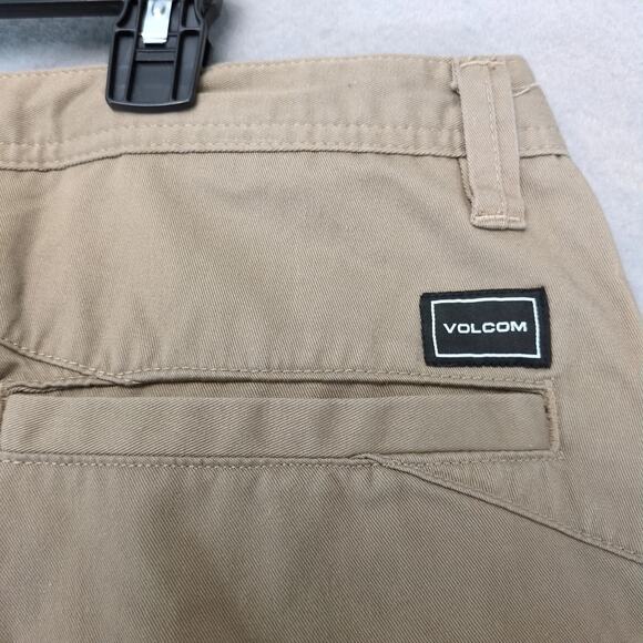 Volcom True to This Tan Khaki Chino Shorts Men's 38x9.5" Pockets Preppy Gorpcore - Picture 9 of 10